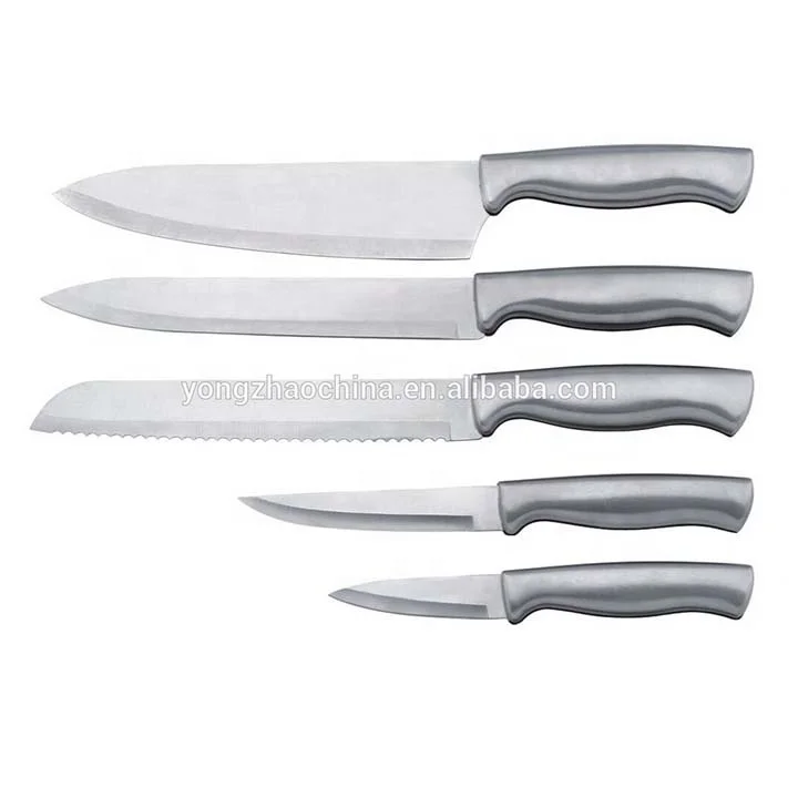 Yangjiang Factory, super sharp kitchen knife set stainless steel blade with hollow handle classic in kitchen, customized brand