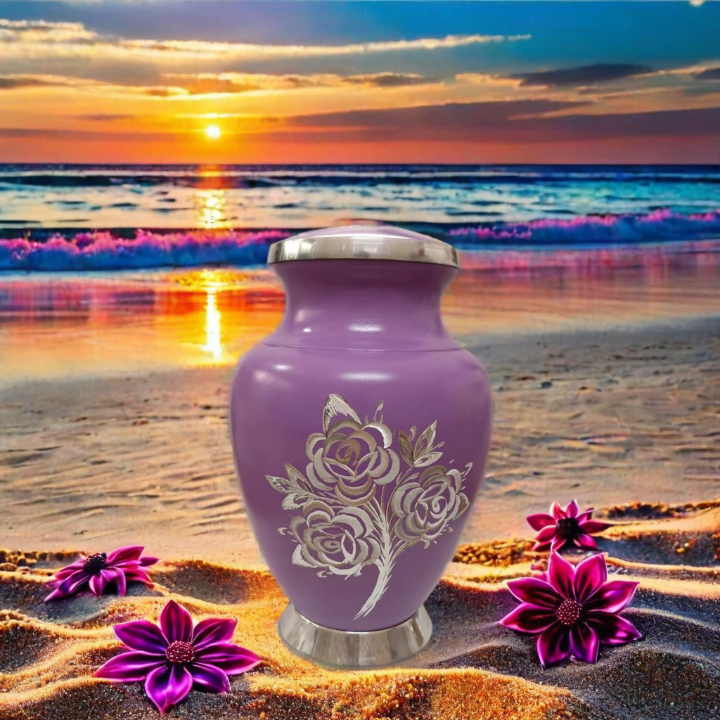 Royal Blue Adult Human Ashes Cremation Urn for Loved Ones Metal Aluminium Funeral Urns Wholesale Supplies