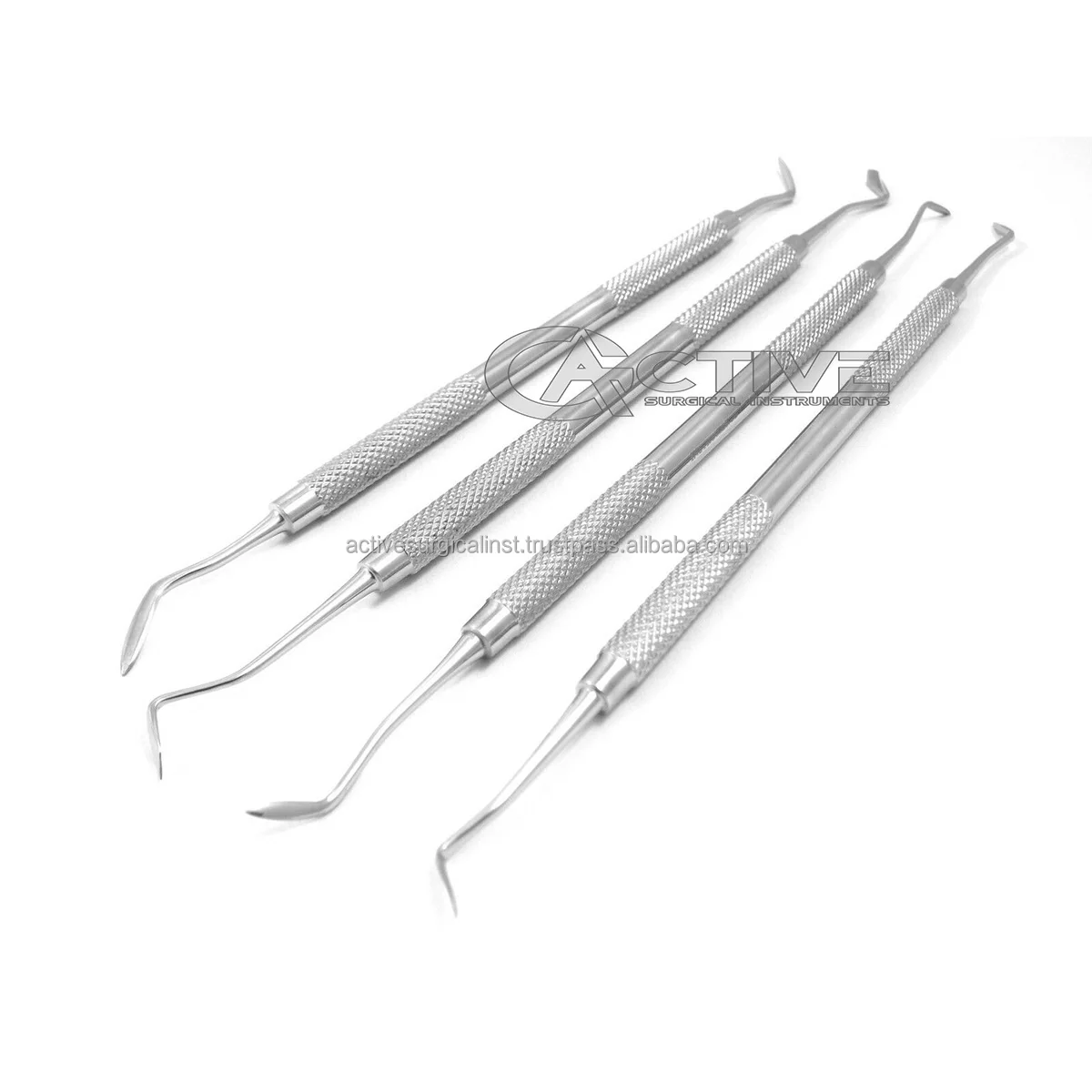 Set Of 4 Dental Hollenback Carver Restorative Wax & Modelling Composite Filling Instruments Dental Instruments Reusable CE