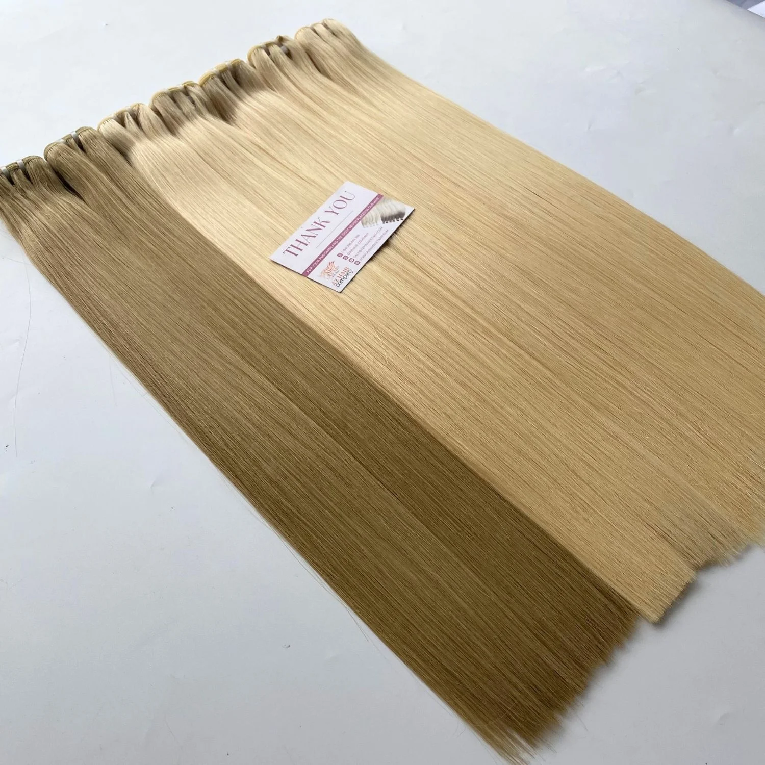 Unprocessed Raw Vietnamese Human Hair Extensions Machine Weft Straight Double Drawn Hair Of Luxury Hair