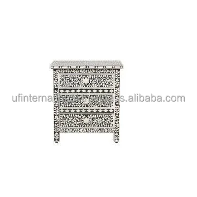 Высококачественный стол с инкрустацией в виде костей 3 выдвижными ящиками и индивидуальным размером лучшая дизайнерская мебель для использования гостиной