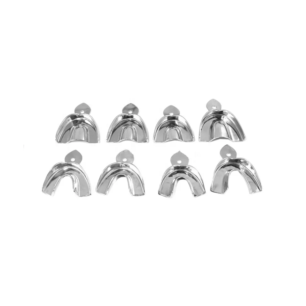 3 Set of 6 Dental Impression Trays Perfo Denture High Quality Dental Impression Trays Perforated Partial and Solid Partial Japan