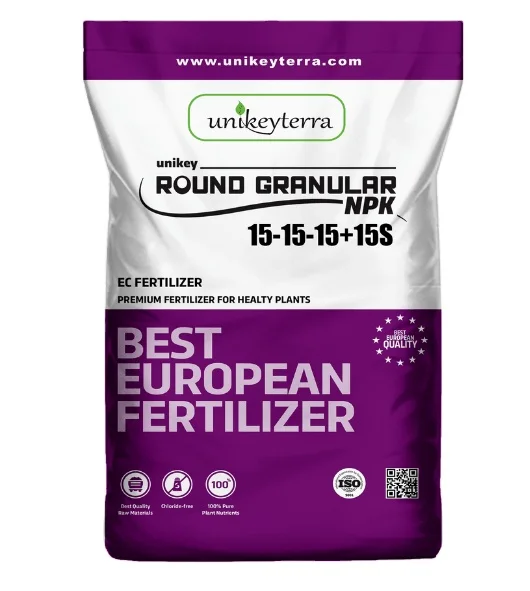 Unikey Round Granular NPK Fertilizers NPK 15-15-15+15S