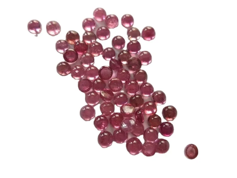 2mm Natural Pink Tourmaline Gemstone Loose Round Cabochon Wholesale Price Natural Good Top Pink Color Gemstone Bulk Wholesale