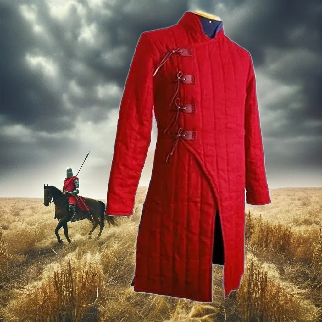 Средневековая Толстая стеганая куртка Gambeson-Aketon длинная доспехи костюмы римской эпохи средневековья и Возрождения