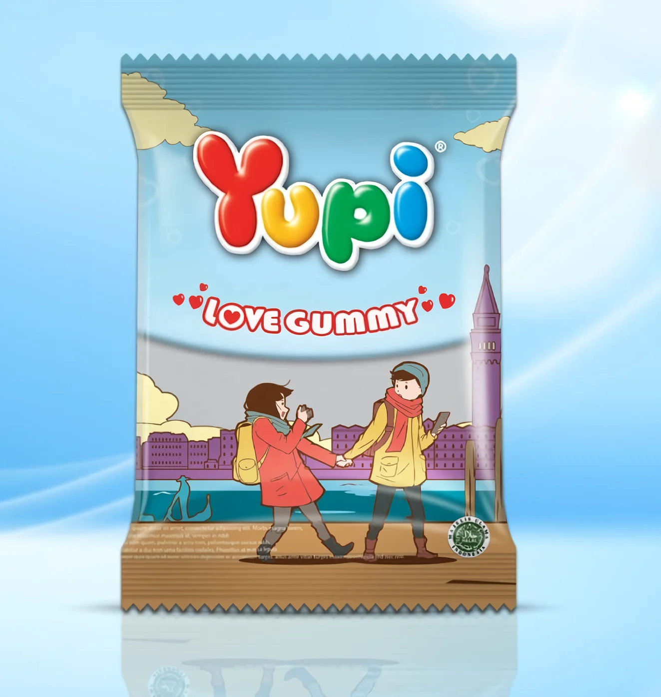 NEW Product Yupi Gummy Candies  80gr Love Gummy Soft Chewy Candy Fruity Sour Sweet Trending Candy