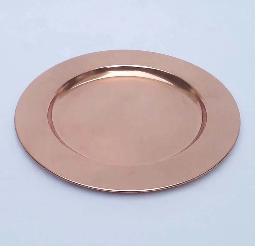 Oval Hammered & Engraved Silver Plated Tray with Gold Border silver plated serving tray with handles
