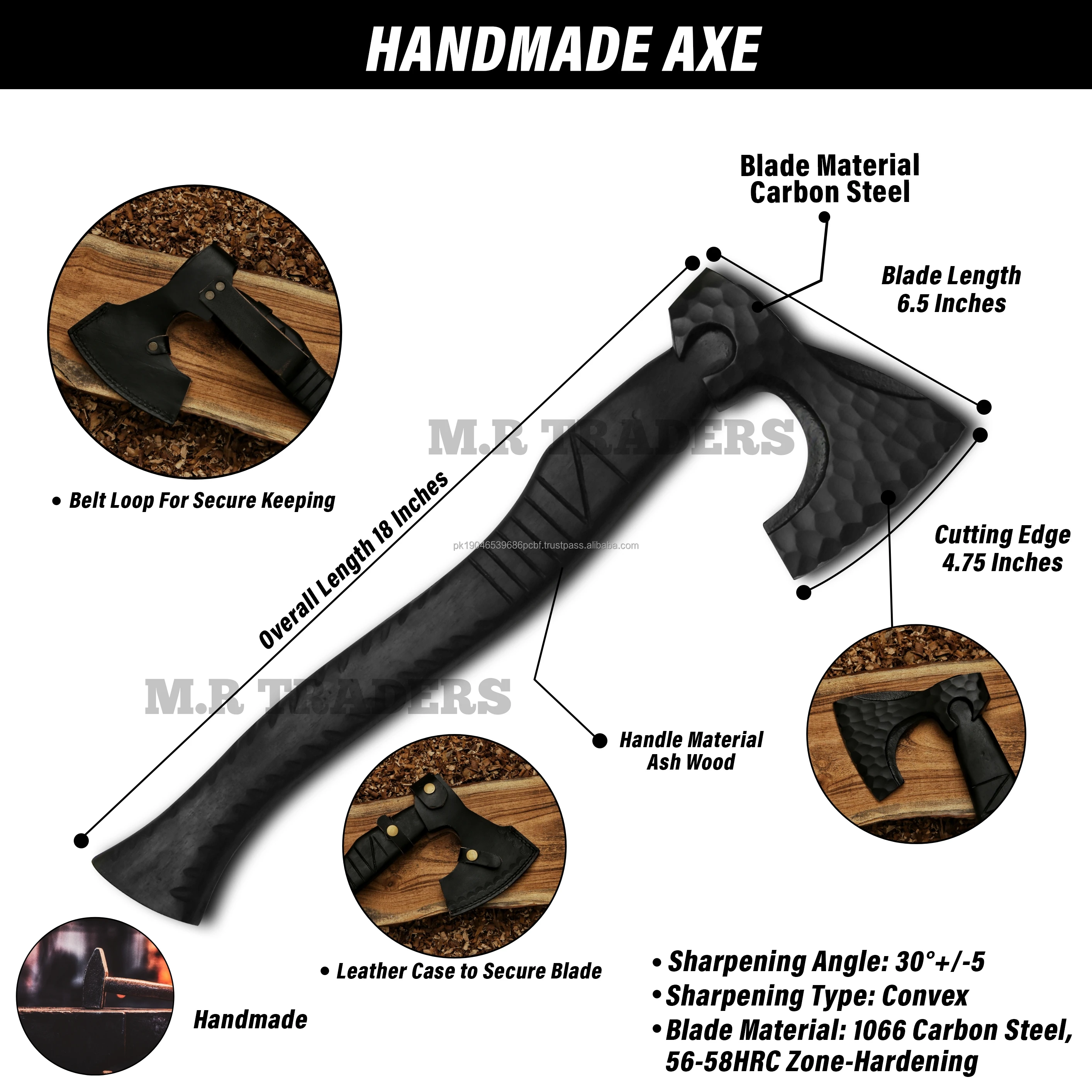 Custom Designed Forged Carbon Steel Viking Axe Functional Tomahawk with Sheath for Outdoor & Camping Real Hatchet Splitting Sale