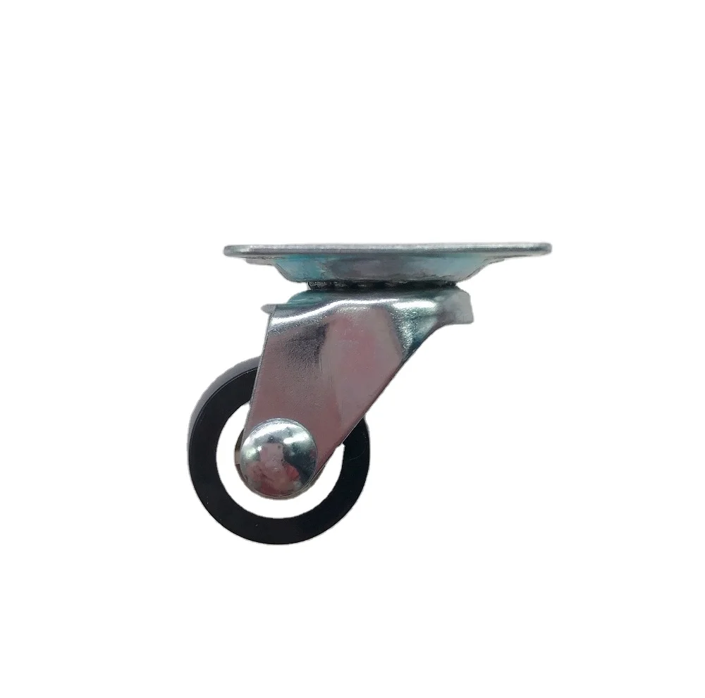 1 Inch 25mm Castor Wheel for Furniture Waste Bin Tiny Small Cheap Light Duty PVC Plastic Furniture Castor Plain Bearing