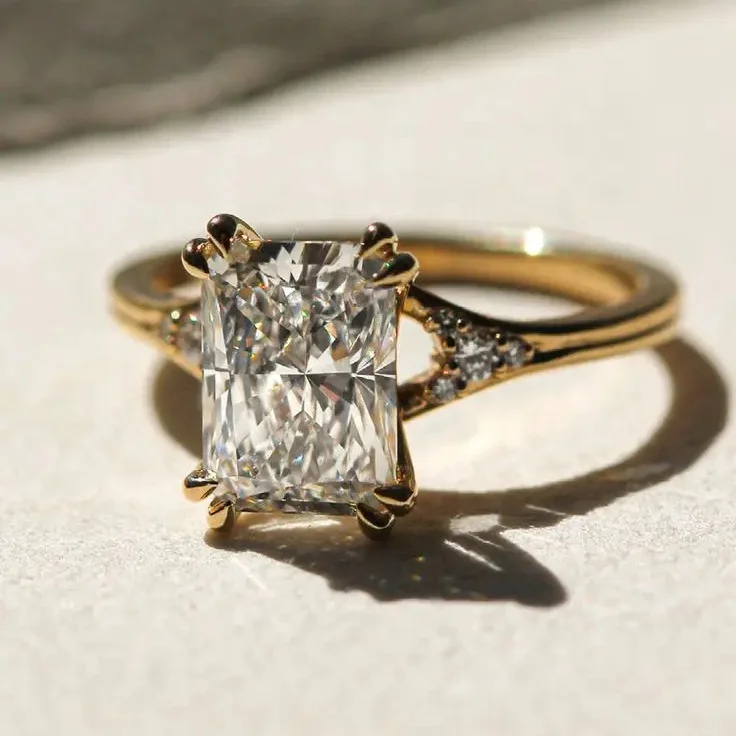 The All New Engagement Ring Diamond Natural Diamond Rings White Gold Ring with Certificate Black Card Sterling Silver Jewelry