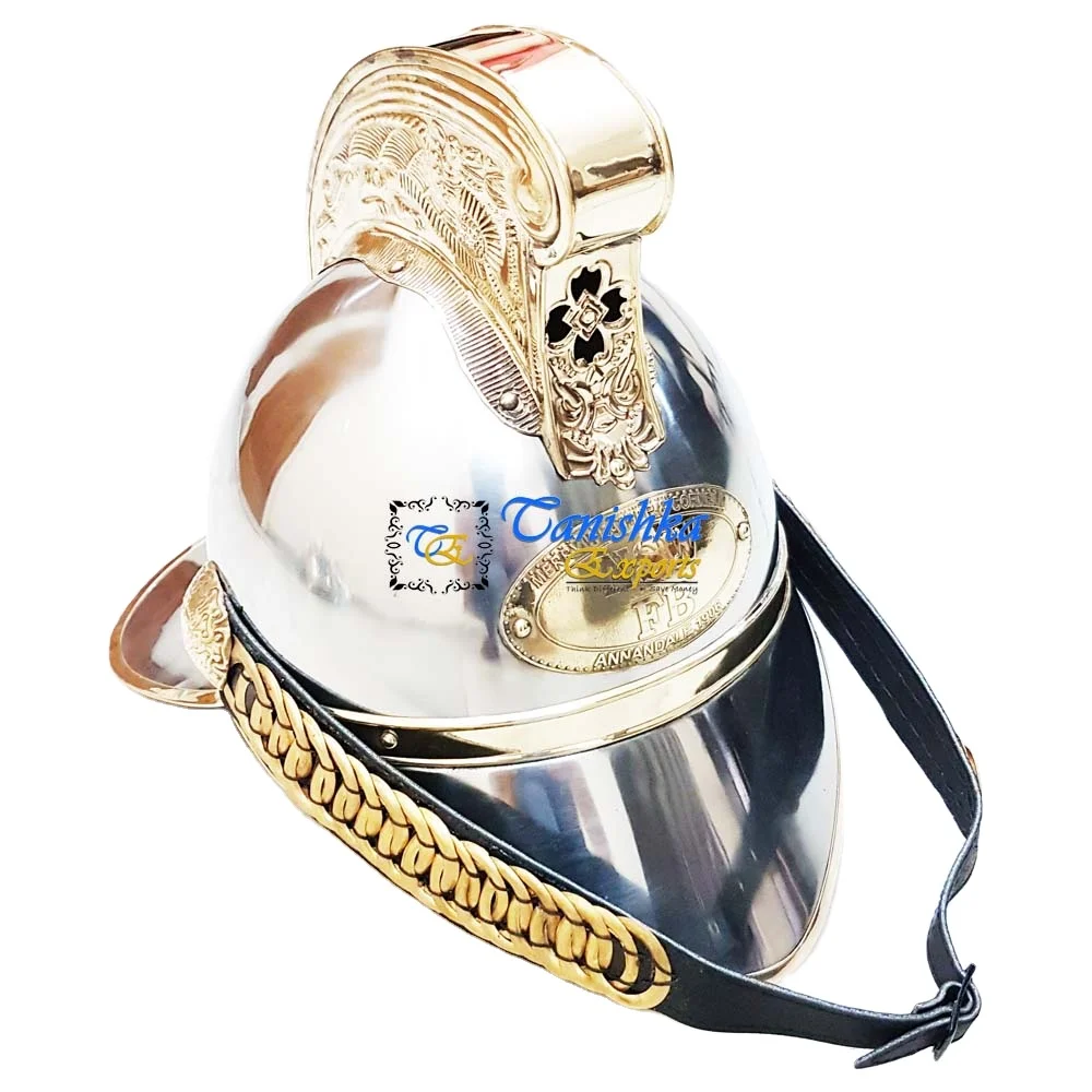 Fireman Armor Soldiers Helmet Manufacturing Antique Brass Custom Design Fireman Helmets Metal Crafts Fire Brigade Helmets