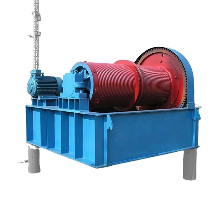 Double drum 5~65t Large Tonnage Fast speed Low speed Heavy duty Electric Winch for slope mining lifting material