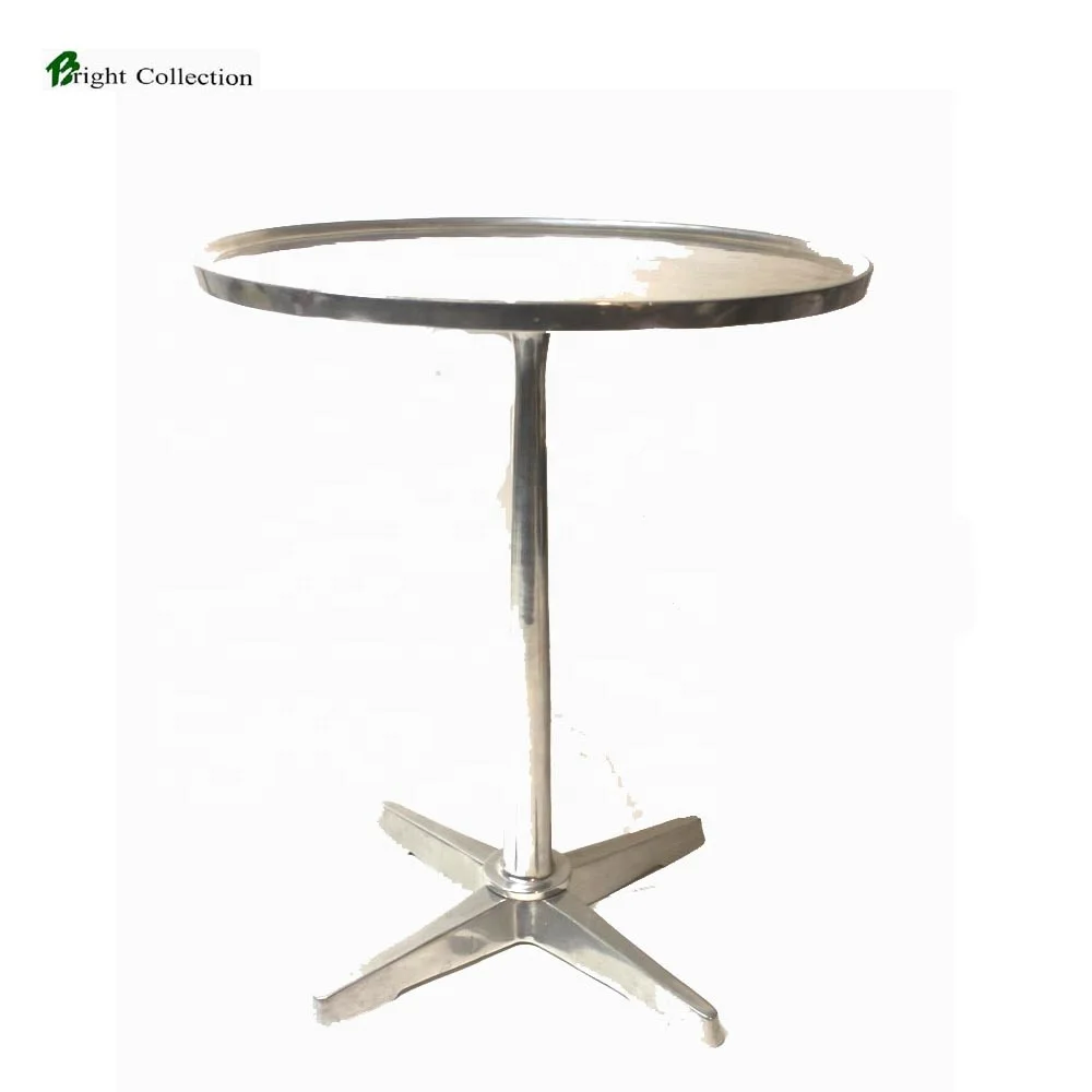 Restaurant Furniture Restaurant Aluminum metal Stem design side table outdoor garden planter table Modern Round Garden Table