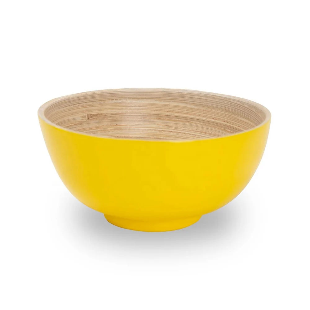 Natural Bamboo Salad Bowls Dinnerware Bowls
