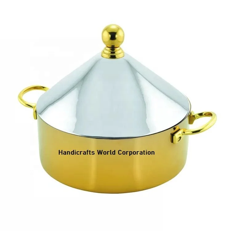 Black Lid Rose Gold Casserole Hot Pot For luxury Hotel Restaurant Serving Home Kitchenware Hot Dish Low Price To Quality Hotpot