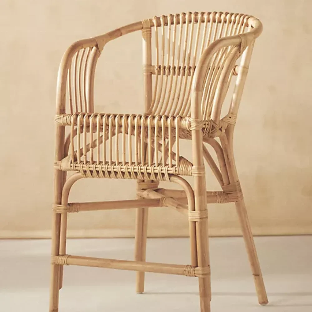 Factory manufacture natural rattan Bohemian counter stool bar chair for outdoor and indoor handwicker from Vietnam