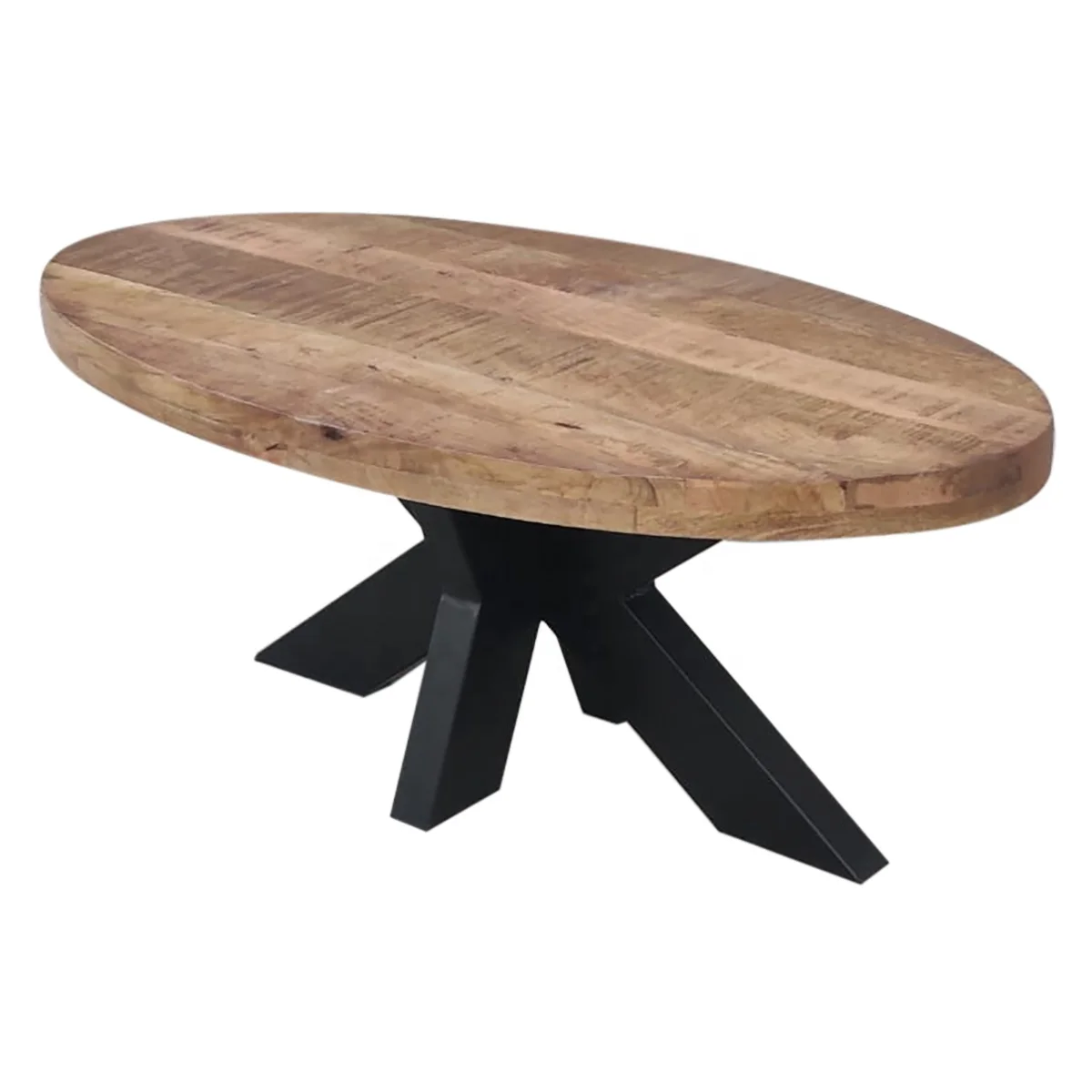 oval shape coffee table industrial style oval coffee table 2022 best oval coffee table mango wood and metal legs