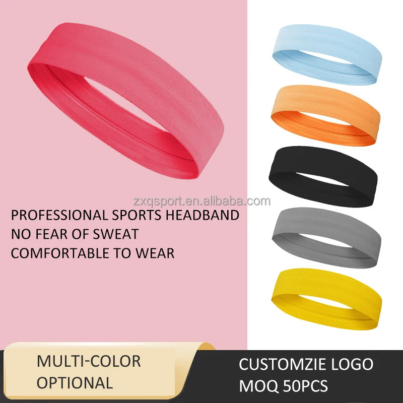 Sweat-absorbing And Breathable Custom Logo Yoga Headbands Sports Headband For Women Running Sport Sweat