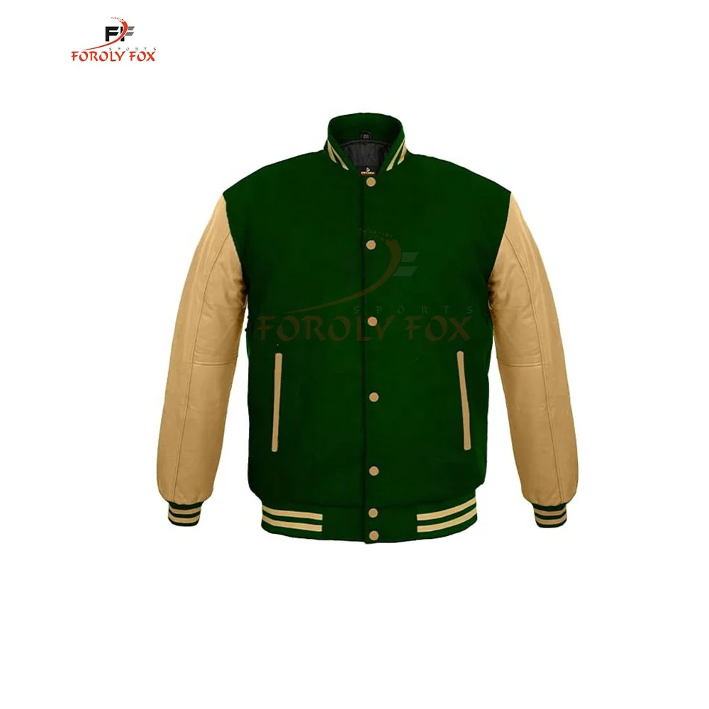 Wholesale New Arrival Customized OEM Design Long Sleeve Solid Color High Quality Cheap Price Varsity Jacket