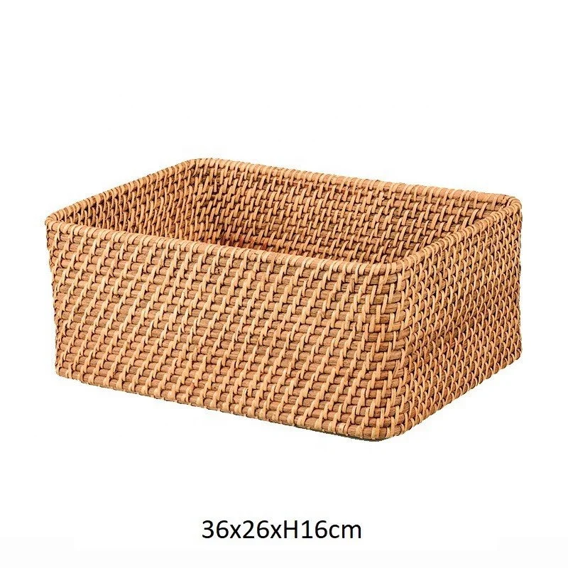 New Combo 3 Products Factory Manufacture Bamboo & Rattan Basket High Quality Home Decoration