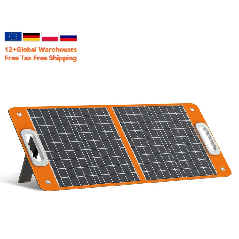 OEM Factory Waterproof Foldable Solar Panel Kit 100w 200w Portable Solar Panel Charger For 12V 24V Battery Power Station