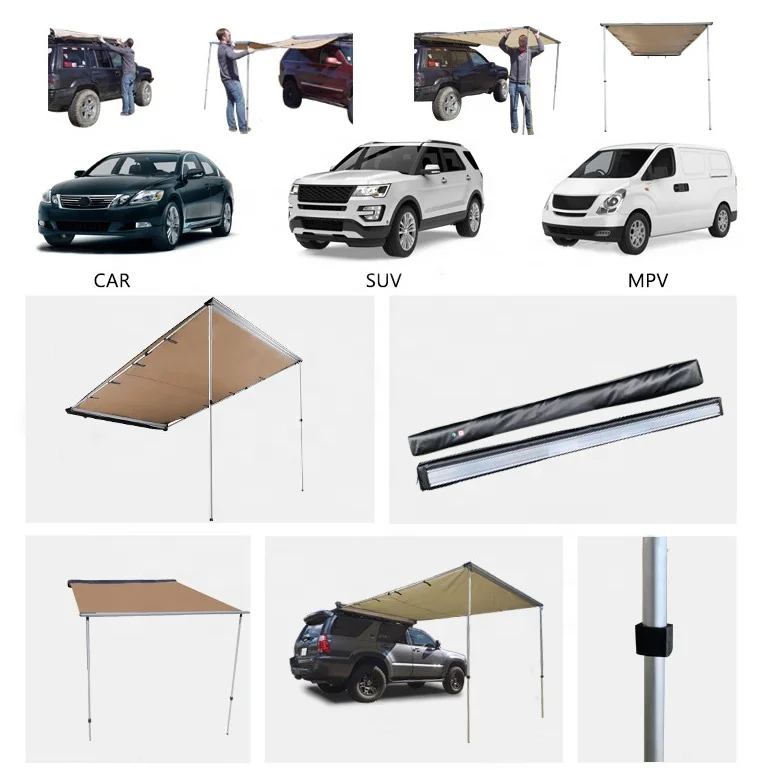250x300x200cm Camper waterproof rainfly rain tarp portable car rear awning
