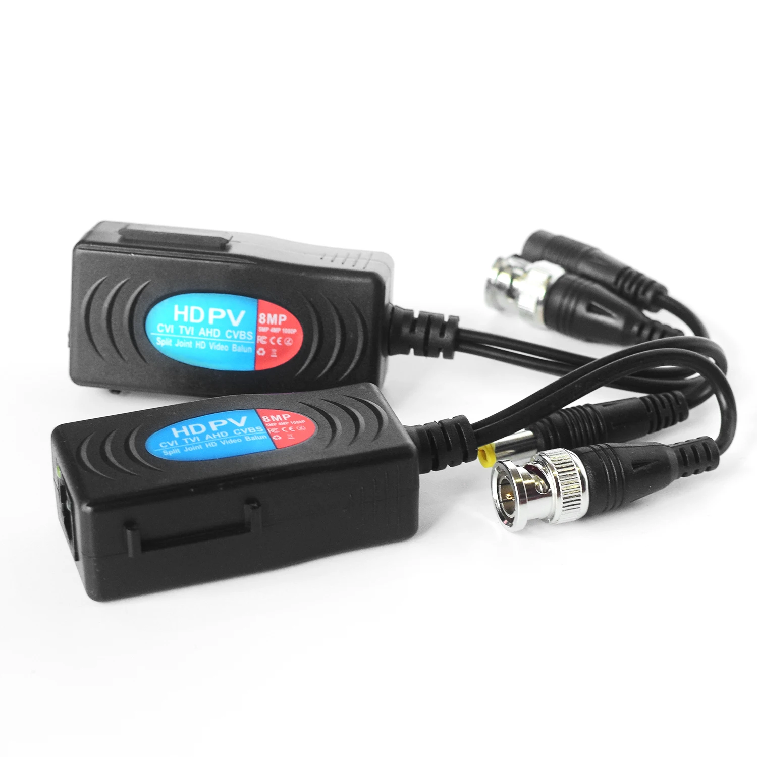 Passive HD BNC Video Balun Transceiver UTP RJ45 Cable Connectors for 960P/1080P/5MP/8MP CCTV Security Cameras