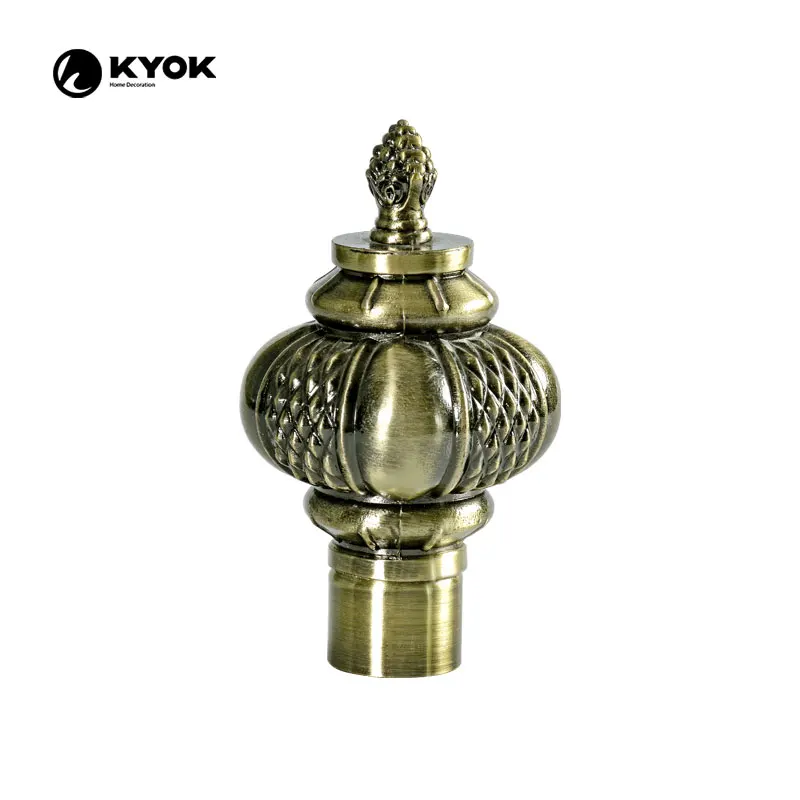 Kyok antique carved series double curtain rods curtain accessories and brackets