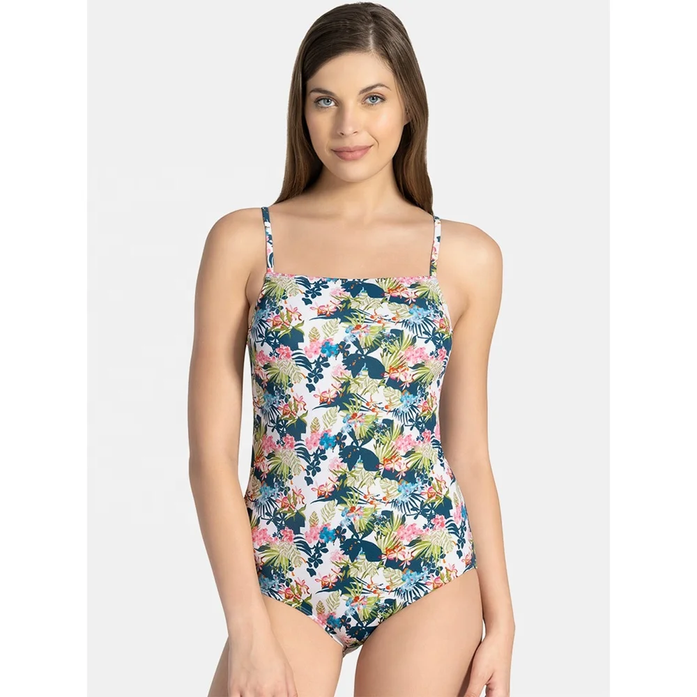 Novel swimsuit one-piece cover belly ladies printed swimsuit cheap