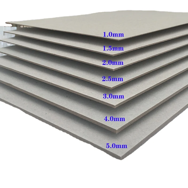 China Recycled pulp Double Sides Grey Color 750gsm 1.2mm Thick Straw Board Sheets