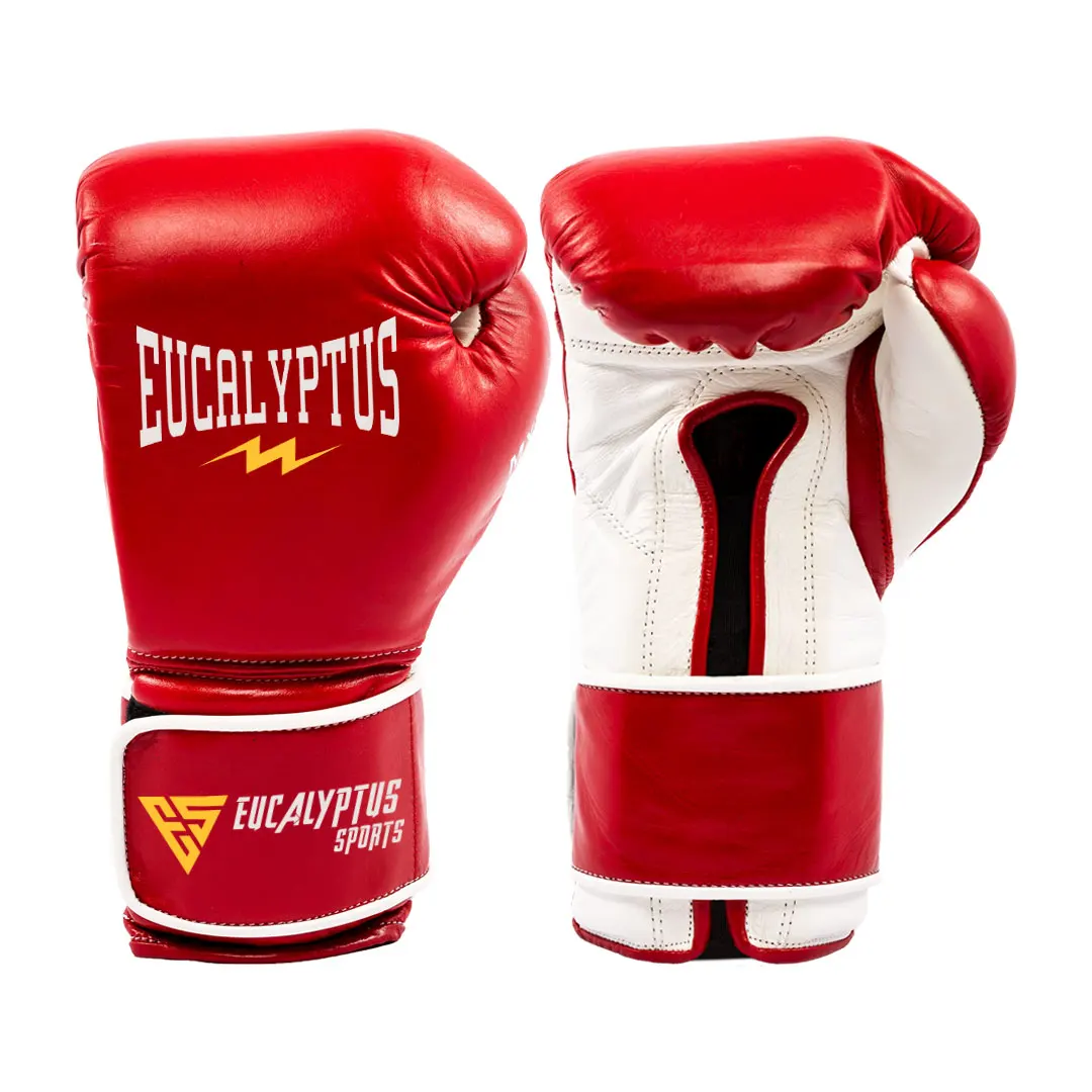 Genuine Leather Pro Boxing Gloves Velcro Training Real Cowhide Leather made Multi Layer Boxing Gloves OEM,ODM Services