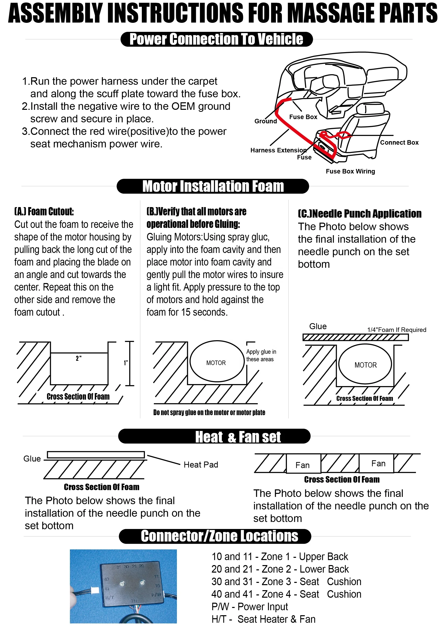 Embedded / Handheld controller luxury seat massage device | vibrator / cool function | for car/SUV/BUS/business class seat/sofa