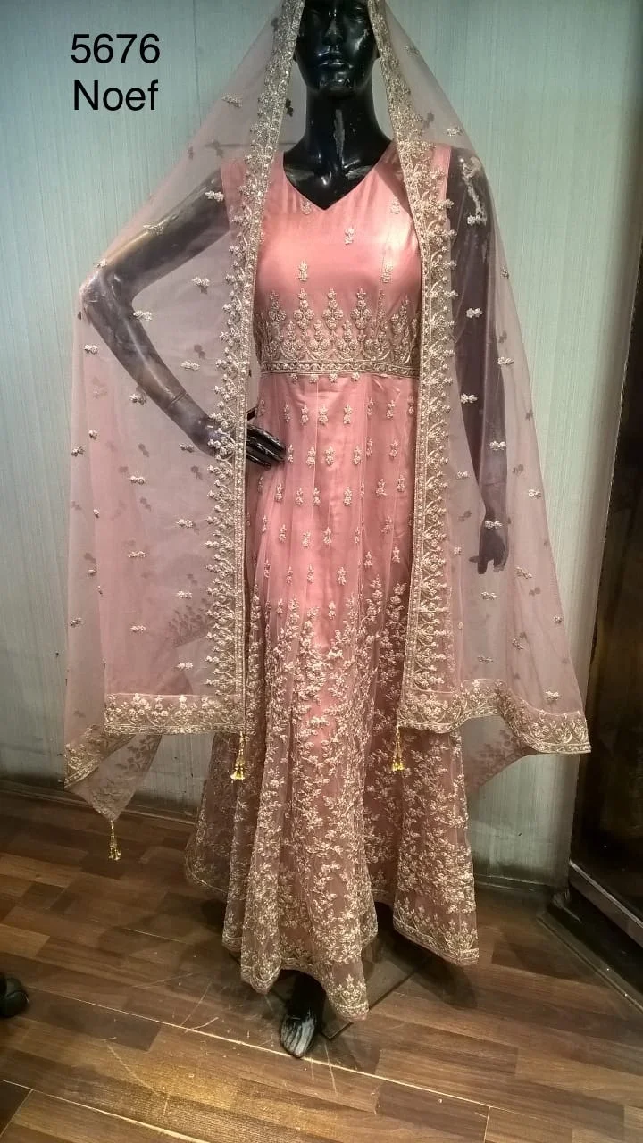 Modern look Salwar kameez suit Dupatta Indian ladies women wear Embroidery stone work office wear silk net wholesale low price