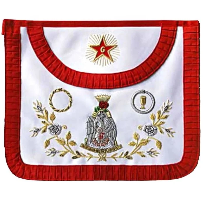AASR round Satin 18th Degree Masonic Scottish Rite Apron Comfortable Fabric for the 18th Degree Scottish Rite