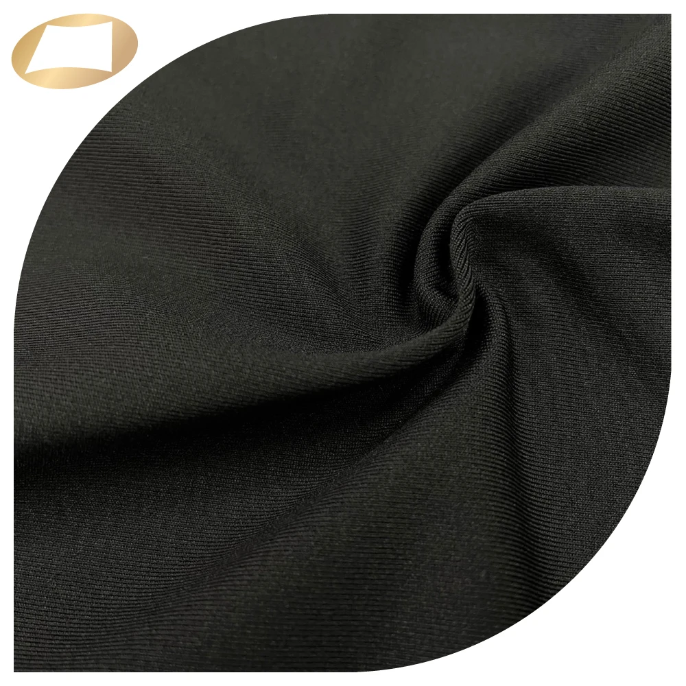 Polyester black spandex brush peach skin fabric for yoga pants 260gsm