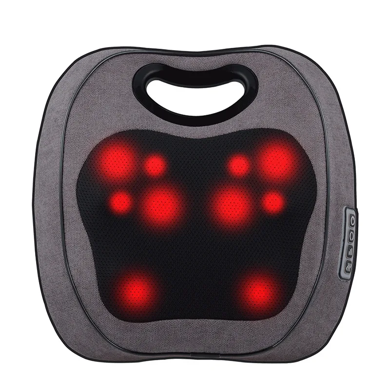 Electric Deep Massager with Rolling Kneading Heat Shiatsu Shoulder Neck back massager Pillow