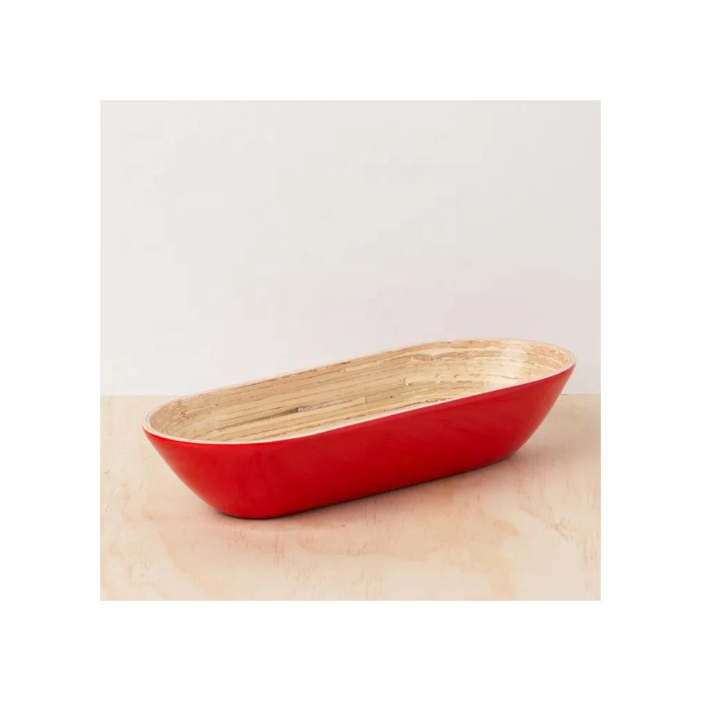 Trays for serving classic spun bamboo tray 100% nature