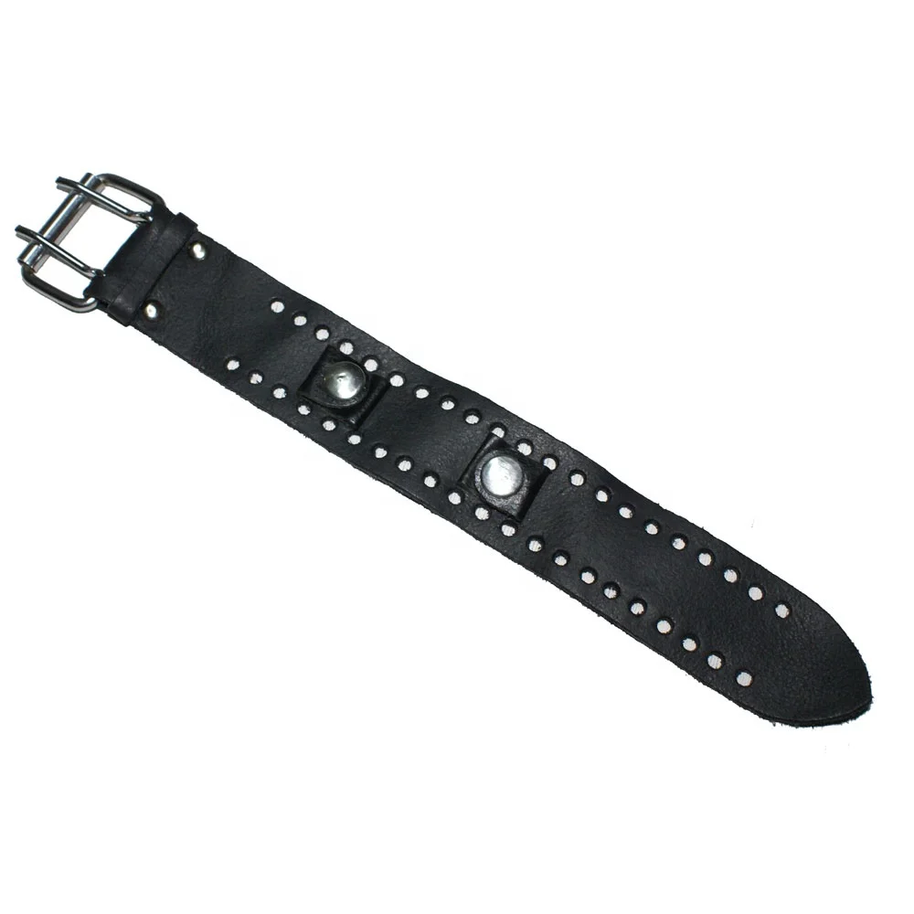 HMB-405A LEATHER WRIST WATCHBAND BRACELET GOTHIC CUFF WATCHBAND CUFFS
