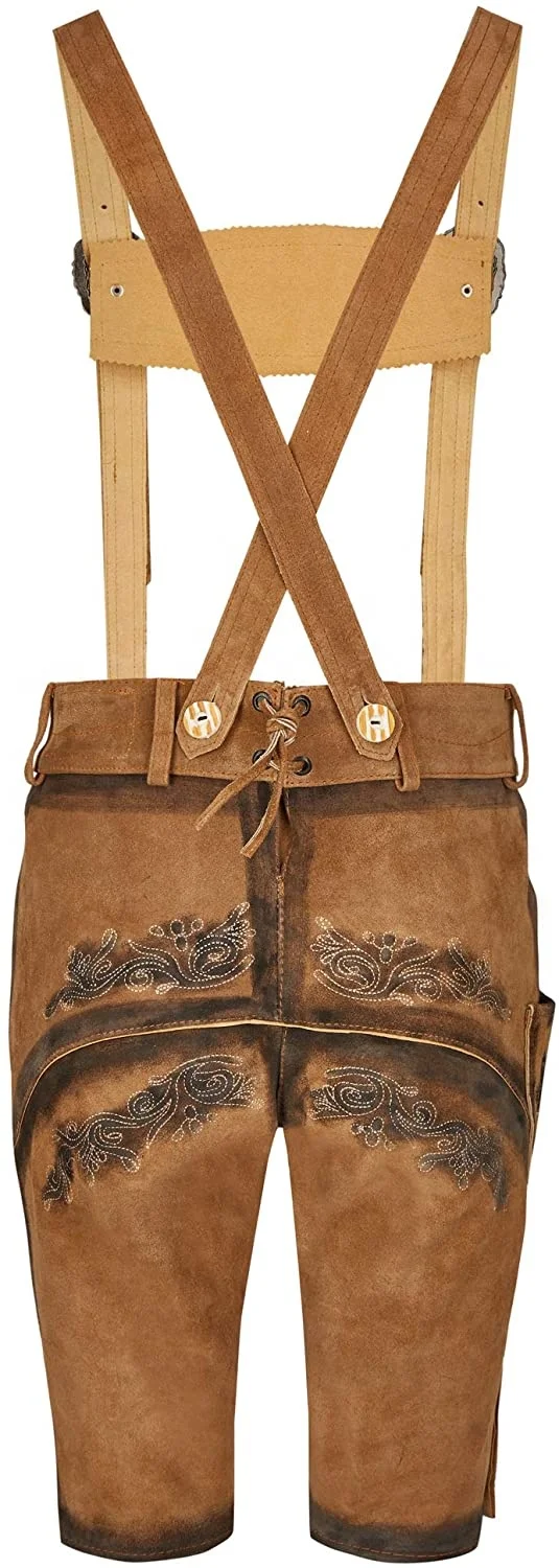 Оригинальные новые немецкие подтяжки Lederhosen из натуральной кожи с Баварским октоберфестом и подходящими подтяжками Короткие традиционные штаны