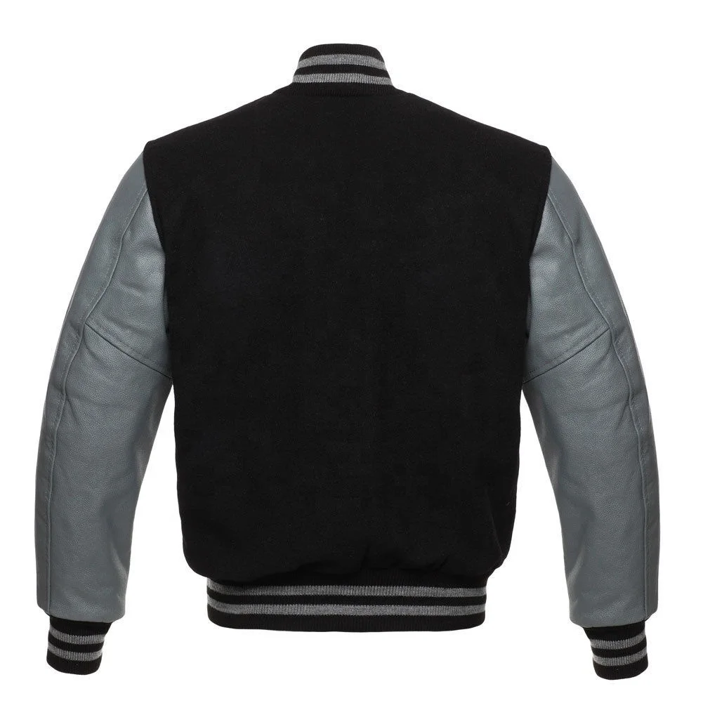 Wool Body, Leather Sleeve Varsity Jacket