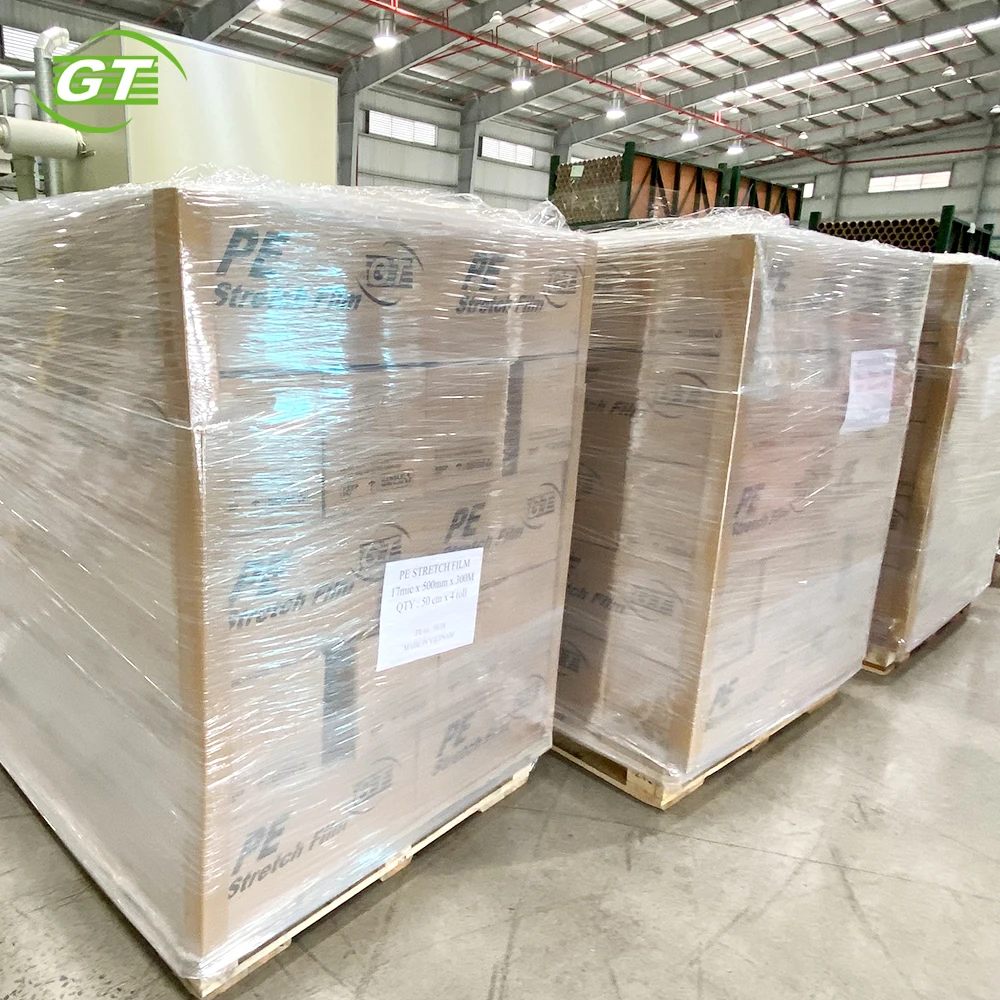 Stretch Film 50cm Roll Polyethylene Clear Plastic Lldpe Packaging Transparent Pallet Wrap PE Shrink Wrapping