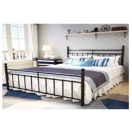 Home Furniture Bedroom Hotel Couple Double Bed Solid Frame King Size Wooden Beds Bunk