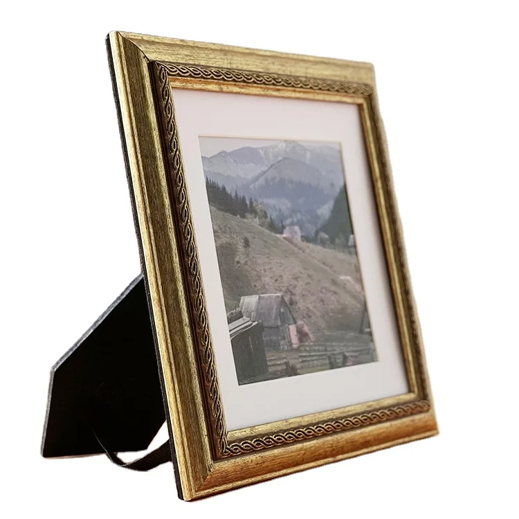 Прямая Продажа с фабрики антикварная рамка барокко Золотая мини винтажная пластиковая для