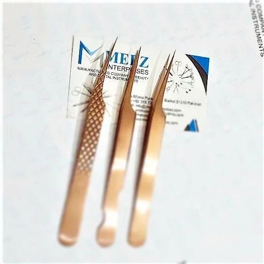 Premium Quality Stainless Steel Isolation Eyelash Extension Tweezers OEM Accepted Beauty Instruments