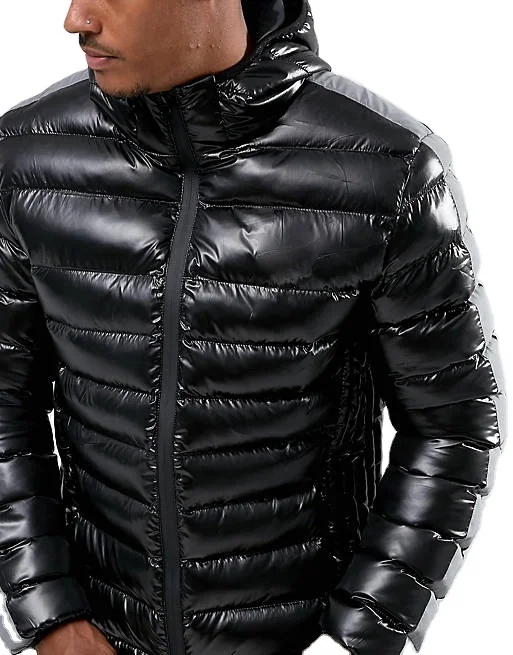 Reflective puffer jacket men winter 2021 Excellent quality super bright shining style bubble jacket / puffer jacket for unisex