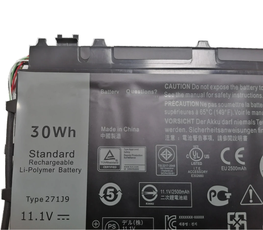 271J9 Laptop Battery 11.1V 30Wh Replacement for Dell Latitude 13 7000 7350 3WKT0 GWV47 Repair Part