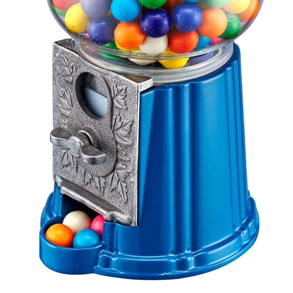 Kwang Hsieh 9 Inch Die Casting Coin Operated Custom Blue Vending Candy Gumball Machine