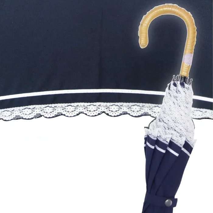 UV-Cut Plain Lace Manual Umbrella for both rain and shine 50cm 250g | made to order