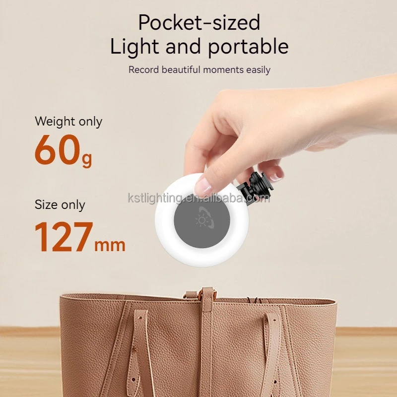 New Portable Pocket Mini Selfie Phone Camera Ring Light lamp D07 LED Fill Light with Multiple Ports 3 color temperature