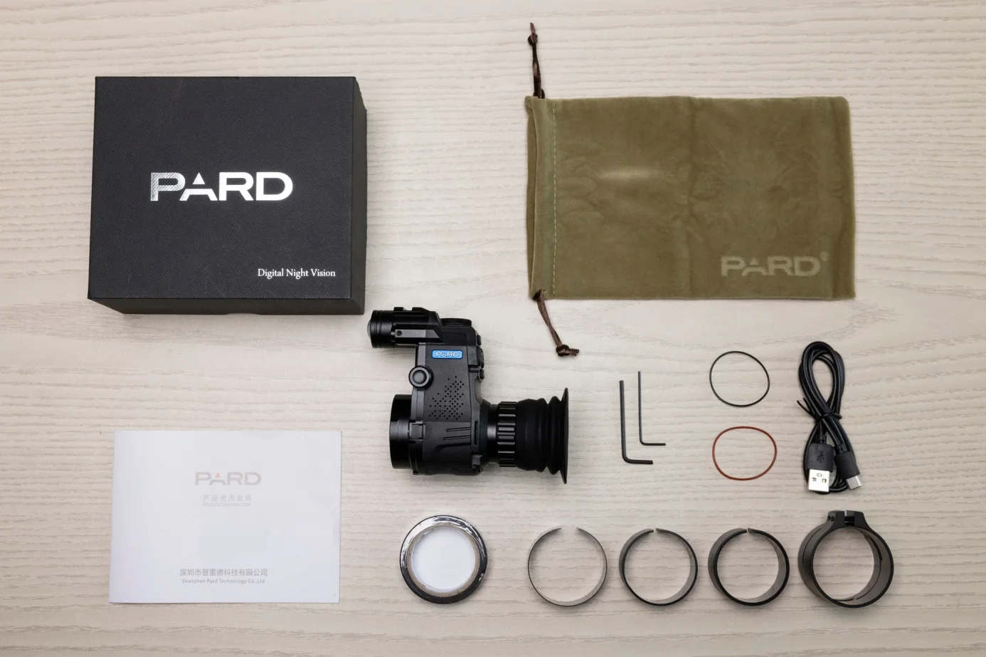 PARD NV007S clip on hunting digital night vision scope HD display screen video recording  outdoor sport device